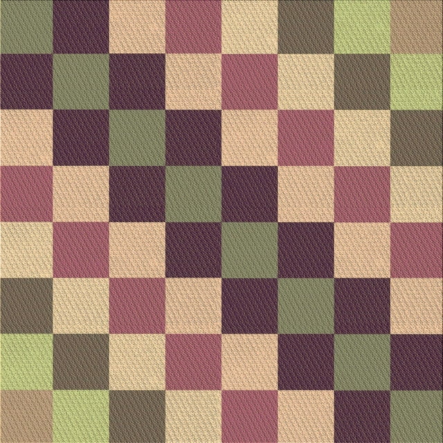 Ahgly Company Machine Washable Indoor Square Transitional Fall Leaf Brown Green Area Rugs, 6' Square