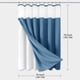 thumbnail image 2 of Cortina de ducha con textura de lino sin necesidad de ganchos con forro de tela a presión, cortinas de ducha de lujo para decoración de hotel para baño, impermeables y lavables, 2 of 5