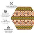 thumbnail image 4 of Honeii Aztec Print Leather Coaster Set of 6, Ideal for Safeguarding Your Furniture from Drinks Spills and Effortless Cleanup,Hexagon, 4 of 7