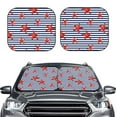 thumbnail image 2 of Haiem Starfish Navy Blue Stripe Car Windshield Sun Shade (2 Pieces) Foldable Windshield Sun Shade Car Accessories for Truck SUV Pickup-Large, 2 of 7
