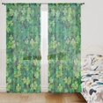 thumbnail image 6 of St Patricks Day Sheer Curtains 84 Inches Long Clover Green Leaves 2 Panels Rod Pocket Voile Window Curtain Set Drapes for Living Room Bedroom Dining Room, 52 W x 84 L, 6 of 6