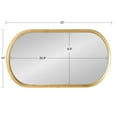 thumbnail image 6 of Kate and Laurel Caskill Glam Wall Mirror Set, Set of 3, 10 x 22, Gold, Decorative Modern Mirror Wall Decor Collection with Robust Frame and Capsule Oval Shape, 6 of 8
