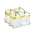 thumbnail image 1 of simhoa Dried Fruit Plate Candy Nuts Dish with Lid for Living Room Dining Room Candy Clear 4 grid, 1 of 8
