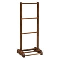 thumbnail image 5 of Topbuy Acacia Wood Freestanding Towel Rack Towel Drying Clothes Holder with Shelf Brown, 5 of 5