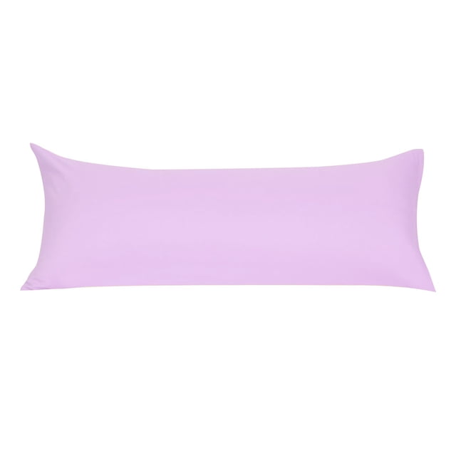 Zippered Body Pillow Case Cover Soft Microfiber Long Pillowcases Violet 20x60