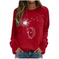 thumbnail image 1 of Sudaderas con estampado de flores a la moda para mujer, jersey informal, camisetas de manga larga Pompotops gfhjh15285, 1 of 5