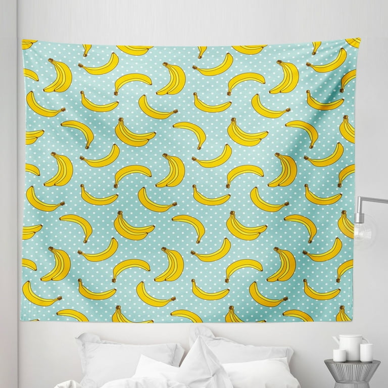 Blue and yellow tapestry hot sale