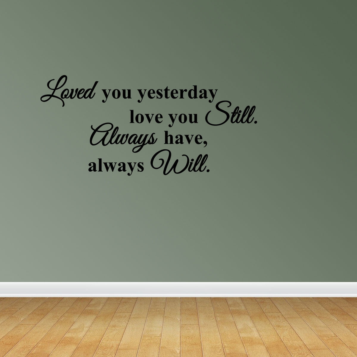 Details about   LOVED YOU YESTERDAY LOVE YOU STILL ALWAYS WALL QUOTE DECAL VINYL WORDS STICKER