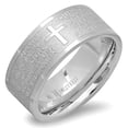 thumbnail image 1 of Stainless Steel Lords Prayer Band Ring In English, Size - 8, 1 of 1