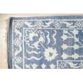 thumbnail image 4 of EORC BLUE Hand Knotted Wool/Bamboo Silk Traditional Agra Rug, 10' x 14', 4 of 6
