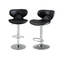 thumbnail image 1 of Set de 2 Bancos Barra Alto Negro Giratorio Altura Ajustable,  con Reposapié y Respaldo HOMEMAKE FURNITURE Contemporáneo, 1 of 7