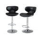 thumbnail image 1 of Juego de 2 Banco para Barra Alto Negro con Reposapié y Respaldo Giratorio Altura Ajustable HOMEMAKE FURNITURE Contemporáneo, 1 of 7