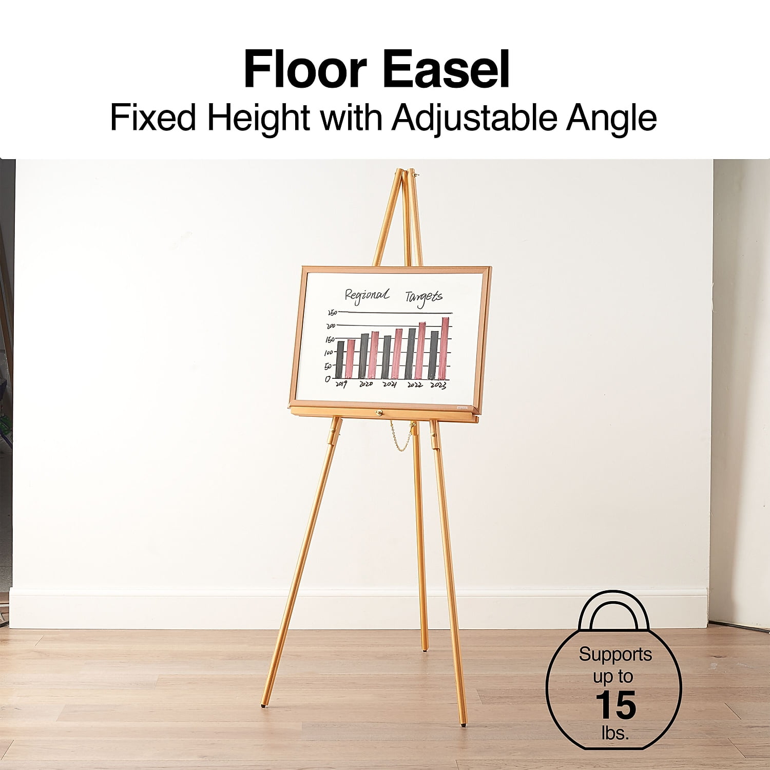 HITOUCH BUSINESS SERVICES Display Easel 64" Natural Pine Hardwood 28219US/50447US