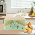 thumbnail image 5 of Peithy Potato Storage, Potato Bin with Bamboo Lid and Handle, Metal Potato Container, Potato Holder with Aerating Holes, Pantry Kitchen Counter Organizer for Potatoes, 5 of 6