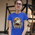 thumbnail image 3 of Tee Hunt Bald Eagle Dreamcatcher T-Shirt Indigenous Native American Heritage Women's T-Shirt Tee, Blue, Large, 3 of 5