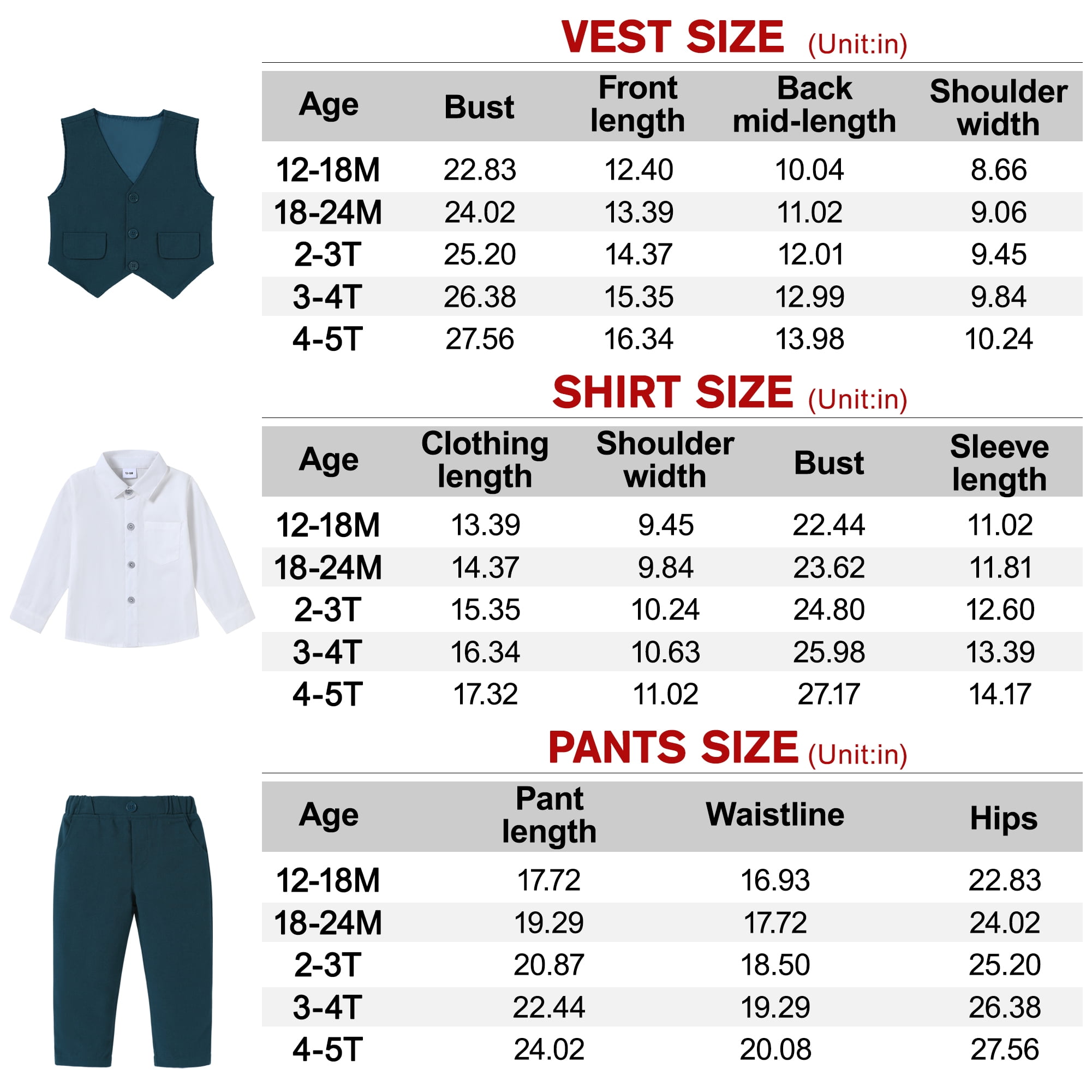 SANMIO Toddler Boy Suit Baby Boy Church Clothes Formal Dress Baptism Outfit Sets Shirt+Tie+Vest+Pants Kids Tuxedo 1-5T Boys Wedding Clothes