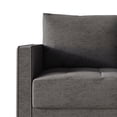 thumbnail image 4 of Castle Place Classic Linen Upholstered Loveseat, Dark Grey, 4 of 7