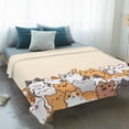 thumbnail image 4 of Cartoon Cat Blanket Soft Cozy Warm Twin Blanket for Bed, Plush Fuzzy Flannel Fleece Blankets for Sofa, Modern Simple Funny Cute Animals Art Throw Blankets for Couch, Gifts for Men, 60"x80", 4 of 9