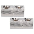 2pcs Power Cord Extension Terminal 0 Gauge Input Output Wire Coupler