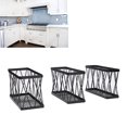 thumbnail image 4 of Wall Mounting Storage Basket, High Load Bearing Space Saving No Drilling Required 3PCS Kitchen Organizer Rack  for Inside and Outside Cabinet, 4 of 7