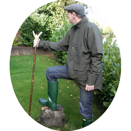 Royal cane Antler Thumbstick Walking Stick with Whistle, Hazel Wood Hiking Staff, Staghorn V Handle Traditional British Walking Cane Made in Britain