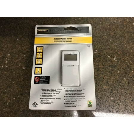 Defiant 5-amp In-wall Digital Timer W/ No Neutral Wire 7 Day