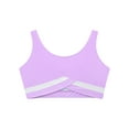 thumbnail image 4 of Yanarno Kids Girls Cami Crop Top Sleeveless Training Bra Sports Vest Sportswear Underwear Light Purple 16, 4 of 6