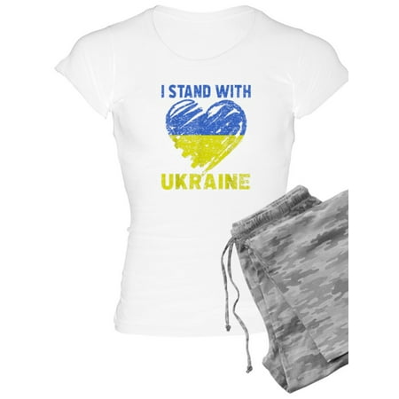 

CafePress - Ukrainian Lover I Stand With Ukraine Heart Pajamas - Women s Light Pajamas
