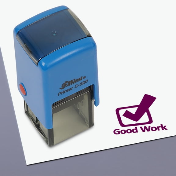 Printtoo TeachersStampGood Work Self,Inking RubberStampMotivation Encouragement Review Messages Grading For Homework School Classroom - Violet