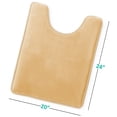 thumbnail image 3 of 1 Contour Clara Clark Bath Mat Bathroom Rug - Absorbent Memory Foam Bath Rugs - Non-Slip, Thick, Cozy Velvet Feel Microfiber Bathrug, Plush Shower, Toilet- Floor Bathmats Carpet - Cream - 24"x19", 3 of 6