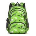 thumbnail image 2 of Green Dinosaurs Skeletons Pattern Cute School Backpack Bag with Padded Back and Adjustable Shoulder Straps 16.9 X 12.6 X 5.9 Inches, 2 of 5