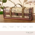 thumbnail image 3 of Twine Old World Wine Gift Box, 1-Bottle Wooden Wine Box, Wedding Gifts, 3 of 6