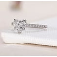 thumbnail image 4 of 14K white Gold Plated 2Ct heart cut Lab-Created Diamond Women Wedding Ring, 4 of 4
