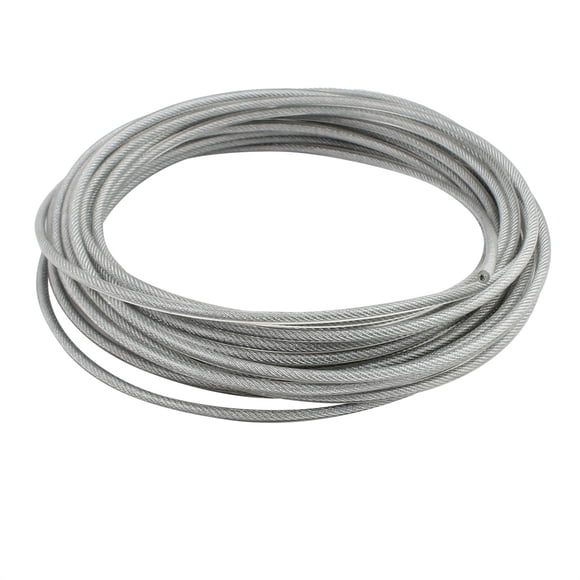 Unique Bargains 4mm Diameter Vinyl Coated Wire Rope Aircraft Cable 10 Meters Length