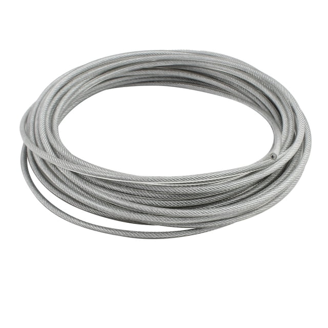 Cable de acero recubierto de vinilo de 4 mm de diámetro, longitud de 10 metros
