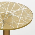 thumbnail image 7 of mDesign Metal and Glass Top Round Accent Side/End Drink Table - Soft Brass, 7 of 7