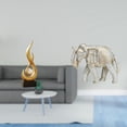 thumbnail image 2 of Estatua Abstracta De Animal De Fuego, Adorno De Escritorio, Recuerdo Artesanal, Figura De Llama De Resina, Escultura De Arte Moderno, Figura Rústica De Elefante Tallada A Mano En Madera Para, 2 of 8