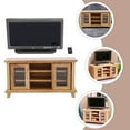 thumbnail image 2 of 1 Ensemble de Modèle d'Armoire Télé en Bois Ornement Modèle de Meuble de Mini Maison Modèle de Télé, 2 of 9