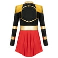 thumbnail image 4 of Yanarno Kids Girls Ringmaster Dance Dress Shiny Tassel Keyhole Back Leotard Tutu Skirts Black 8, 4 of 7