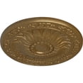 thumbnail image 3 of Ekena Millwork 20 1/4"OD x 1 1/2"P Lunel Ceiling Medallion (Fits Canopies up to 3 3/4"), Hand-Painted Pale Gold, 3 of 6