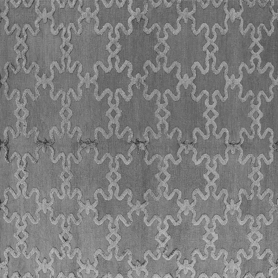 Ahgly Company Indoor Square Oriental Gray Industrial Area Rugs, 6' Square