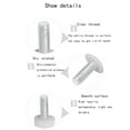 thumbnail image 3 of (20 pieces) The Thumb Screw of the White Head+Carbon Steel Screw M4x40mm., 3 of 5