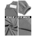 thumbnail image 6 of COOFANDY Mens Slim Fit 1/4 Zip Up Mock Neck Polo Sweater Casual Long Sleeve Sweater Pullover Sweaters, 6 of 6
