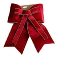 thumbnail image 1 of Colgante de lazo navideño rojo, decoración, suministros decorativos, elegantes decoraciones de regalo para Tamaño pequeño 25 cm x 20 cm, 1 of 9