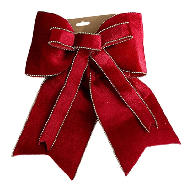 Colgante de lazo navideño para árbol de Navidad, decoración colgante, suministros de decoración para Tamaño pequeño 25 cm x 20 cm
