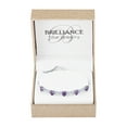 thumbnail image 2 of Brilliance Fine Jewelry Sterling Silver Plated Simulated Amethyst and CZ Infinity Heart Adjustable Bracelet, 2 of 2