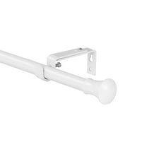 Urbanest 5/8" Adjustable Buckingham Drapery Rod, 28"-48", Glossy White