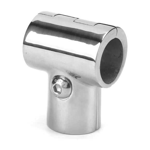 Conector de tubo en T de 25mm, ramal de 90°, ángulo recto Separable de acero inoxidable 316 para yate
