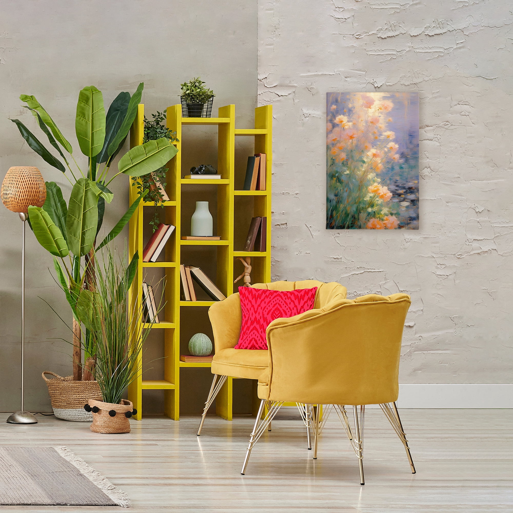 Stupell Industries Sunlit Pastel Blossoms Impression Canvas Wall Art, design by Angie Hawke