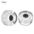 thumbnail image 3 of Uxcell 32 x 58mm Roller Skate Wheels with Bearings Light Up Wheel Quad Skate Replacement, White Light 4 Pack, 3 of 5